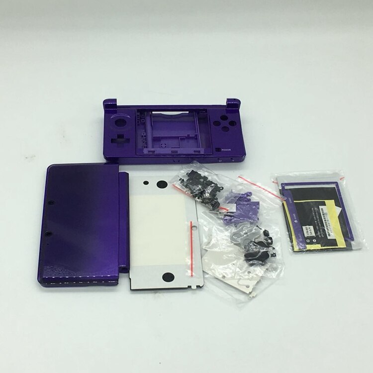 Carcasa completa para consola Nintendo 3DS, carcasa de cristal de goma pequeña para consola 3ds