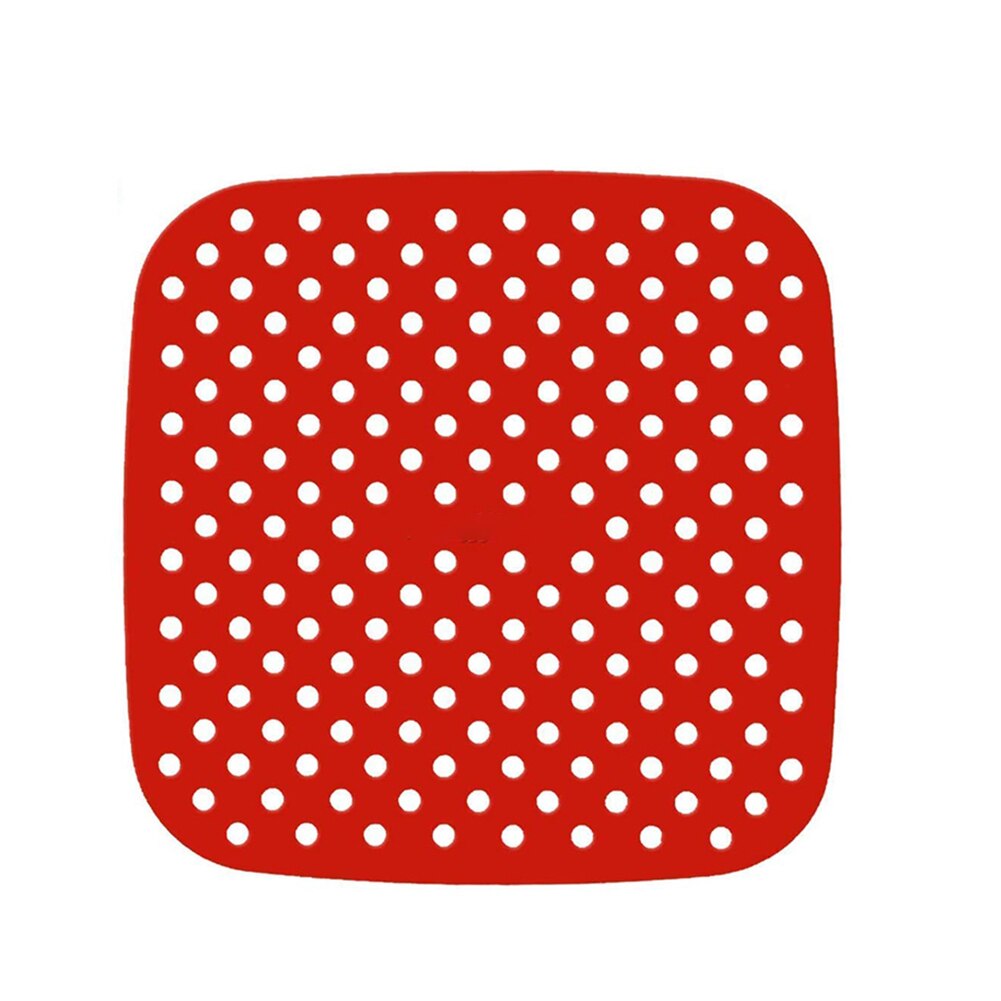 Air Friteuse Liner Air Friteuse Mat Food Grade Non-stick Siliconen Friteuse Mand Voor 7.5 ~ 8-Inch air Friteuses Steamers Пароварки: Red b