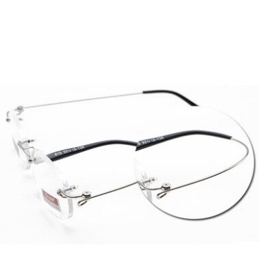 Vierkante Rimelss Leesbril Flexibele Verziend Bril Met Case Hars Clear Lens Frameloze Glazen Frame Mannen