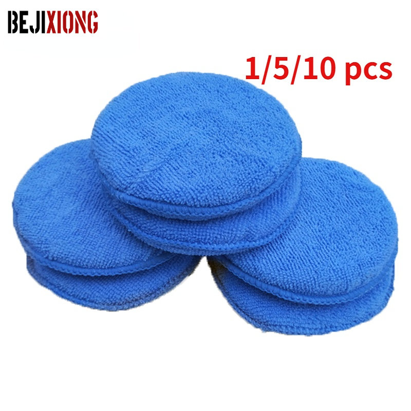 1/5/10 Stuks Speciaal Voor Wasstraat Zorg Polish Schuim Spons Zachte Microfiber Auto Wax Applicator Pad polijsten Spons Toepassen Verwijderen Wax