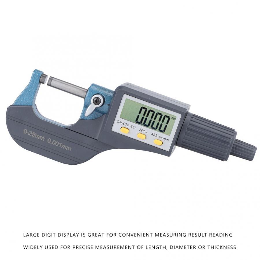 Thickness Micrometer Electronic Digital Display High Precision Outside Micrometer Thickness Gauge 0-25mm Range Mikrometre