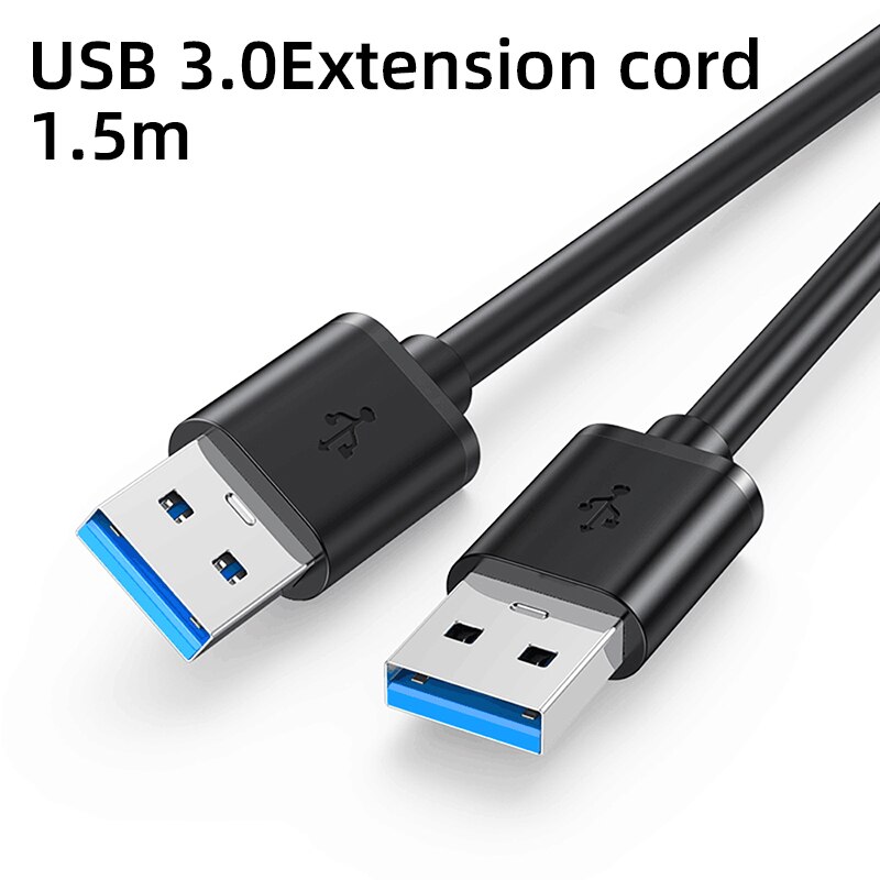 hoch Geschwindigkeit USB 3,0 Stecker Auf Stecker Kabel 5Gbps Alle Kupfer 9 Ader Daten Übertragung Für Heizkörper Festplatte lautsprecher Verlängerung Kabel: biack1.5