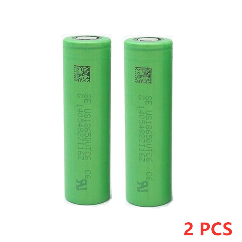 100% original 3.7V 3000 MAH Li ion 18650 battery for SONY us18650 vtc6 3000 mah 18650 battery 3.7V +1pcs Battery charger: Black