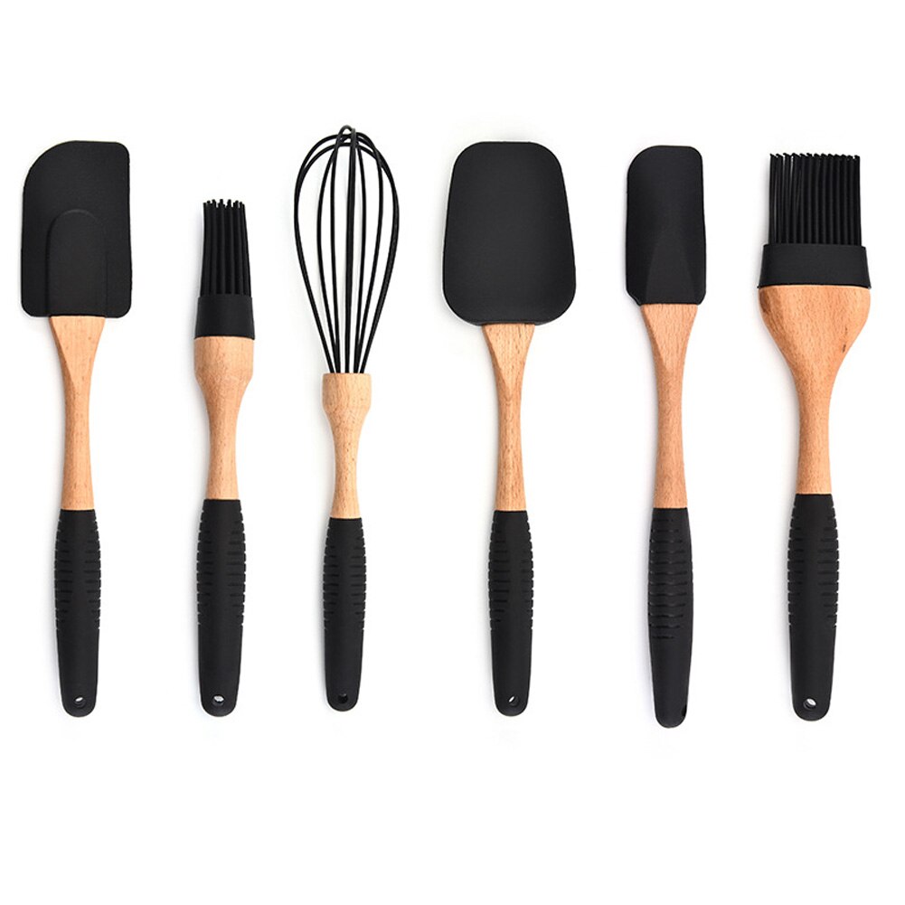 Silicone Non-stick Cooking Baking Utensils Tools Set Heat Resistant Spoon Spatula Egg Beaters Kitchen Accessories CNT 66
