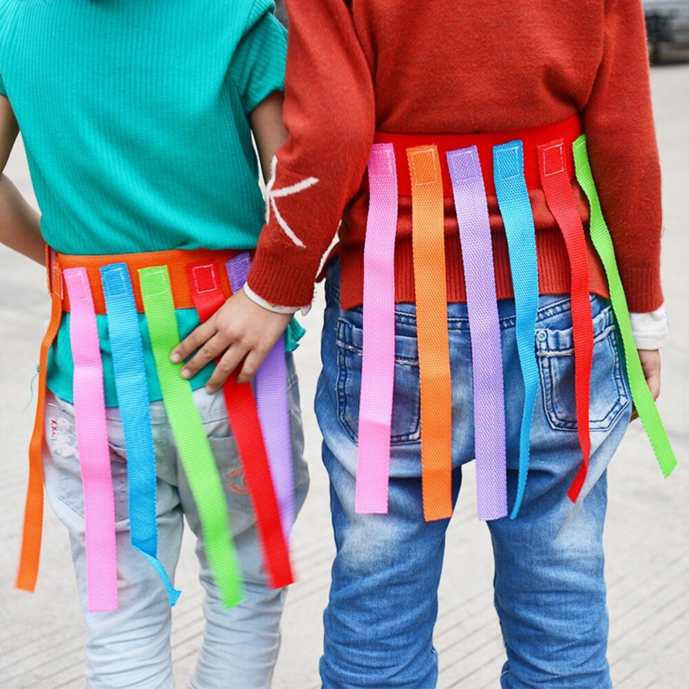 Nouveaux enfants en plein air drôle jeu jouet ceinture pour maternelle enfants attraper queue équipement de formation travail d'équipe jeu jouets pour les enfants