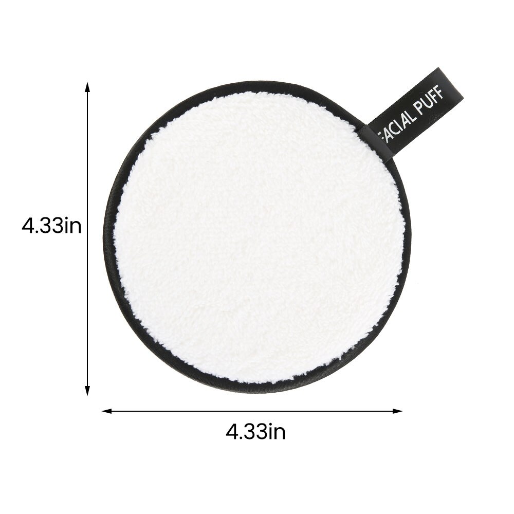 Almohadillas reutilizables para quitar maquillaje, toallitas de algodón de microfibra, esponja de remoción de Limpieza de Algodón, 1 ud.