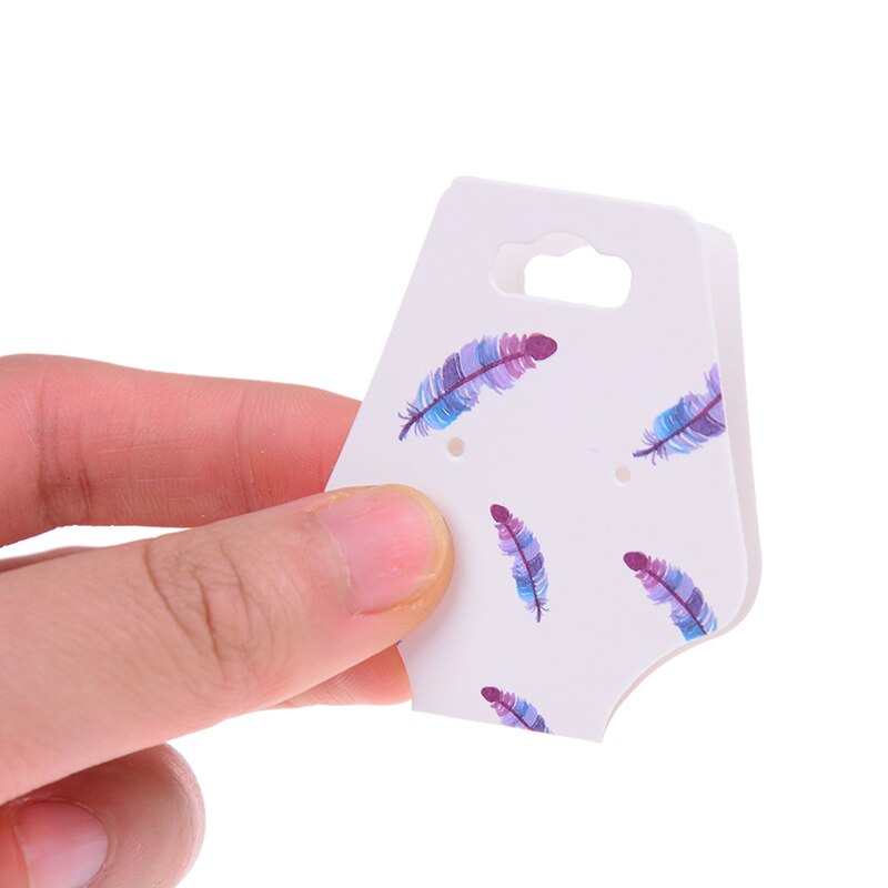 Farverigt tryk papir kort smykker halskæde armbånd hang tag bryllup note diy blank pris navn hang tag håndværk 100 stk