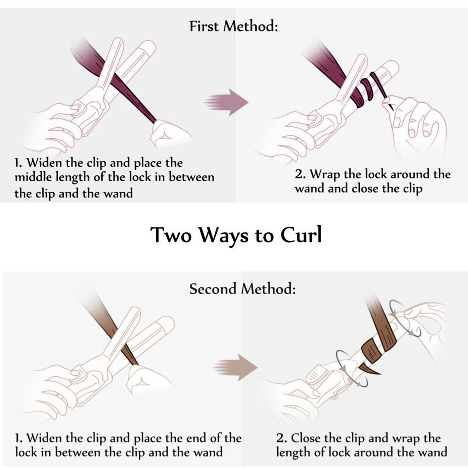 Tourmaline Ceramic Hair Curler Lcd Curling Iron Roller Curls Wand Waver Multi temperature control Styling Tool