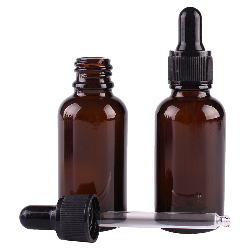 6 stuks 30ml amberkleurige glazen druppelflesjes met pipet lege parfumflesjes vloeistofpotjes