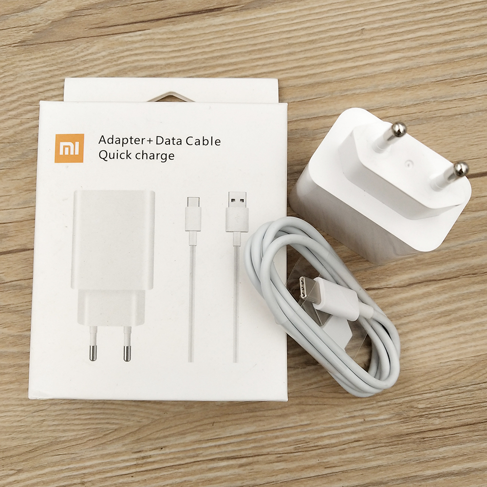 Per Xiaomi 27W Mi caricabatterie rapido EU QC 4.0 Turbo Adapter 100cm tipo C cavo per Mi 9 10 pro 9T CC9 Redmi note 8 9 pro 8T K20 pro: charger and cable