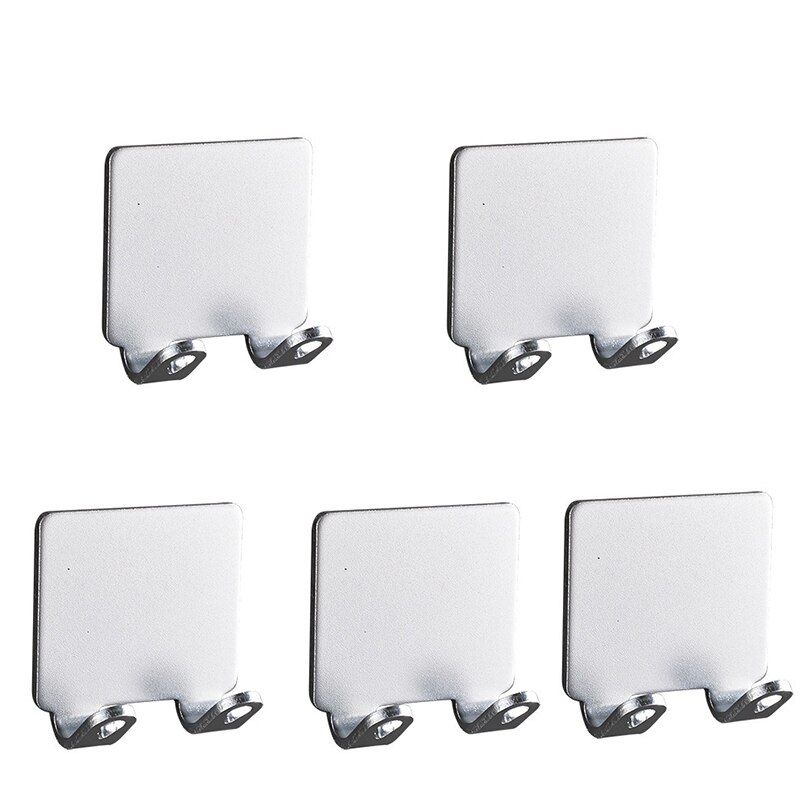 Soporte para maquinilla de afeitar para hombre, gancho de almacenamiento, estante de pared para baño, accesorios de cocina y pared, 5 piezas: 5pcs silver