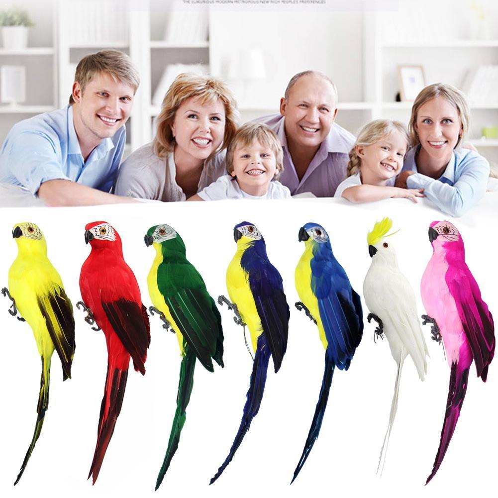 25/35cm simulaatio papukaija höyhen nurmikkohahmo rekvisiitta eläin lintu puutarhakoristeet käsintehty koriste miniatyyri  k5 v 1