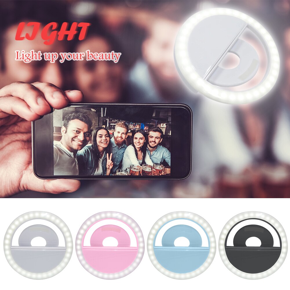 Mobile Phone LED Selfie Ring Light Macro Ring Flash Light for iPhone Xiaomi Smartphone Camera LED photographic Lighting