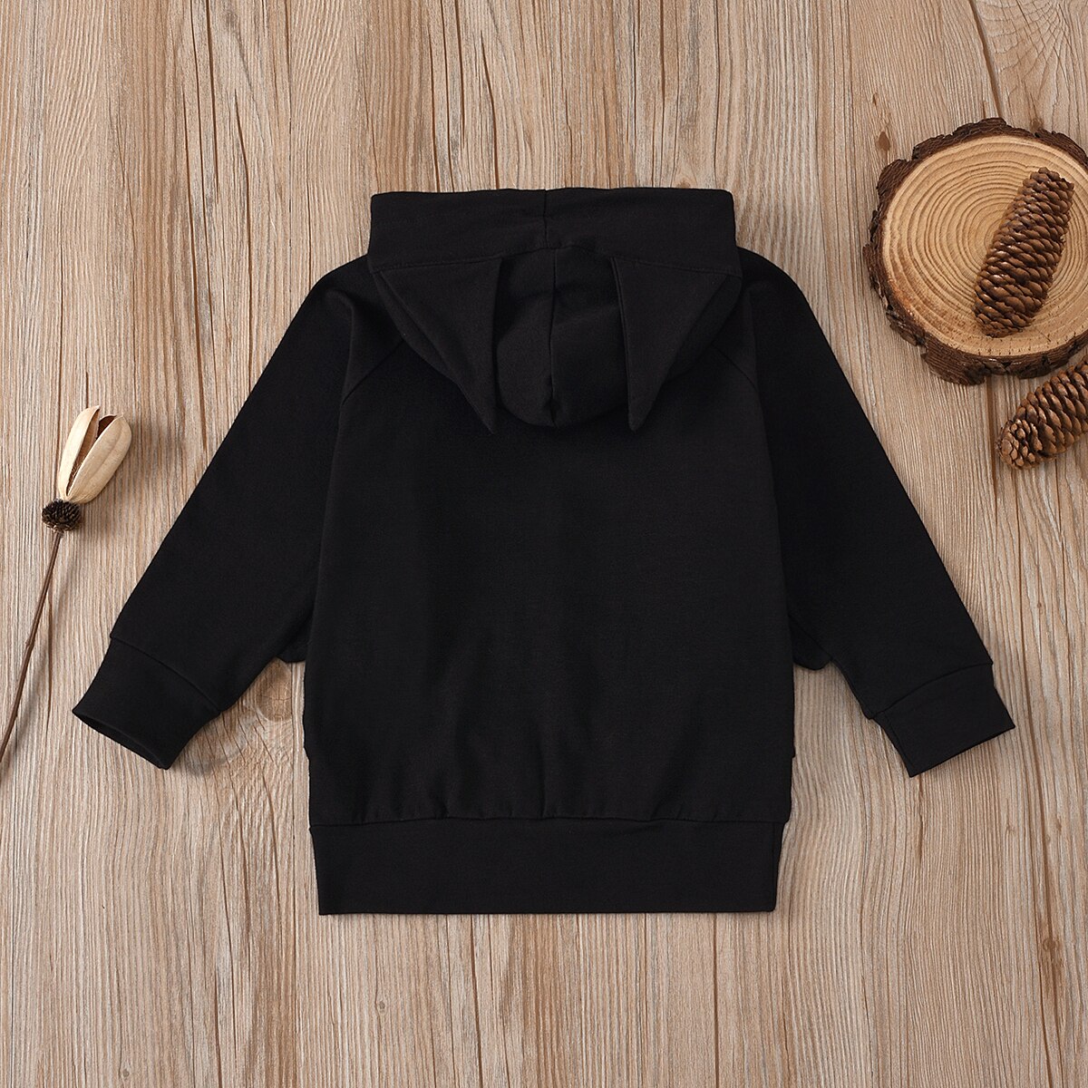 Nuovi Bambini Del Fumetto Pipistrello Lettera Felpata del Ragazzo di Autunno della Molla a maniche lunghe Caldo con Cappuccio Maglione Maglione 2-5 anni di