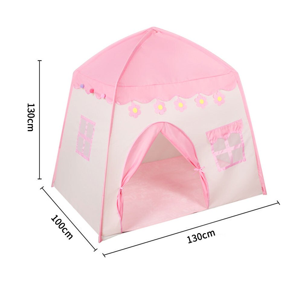 Children Indoor Outdoor Castle Tent Baby Girls Princess Fairy House Flowers Blossoming Girls Portable Gaming Play House