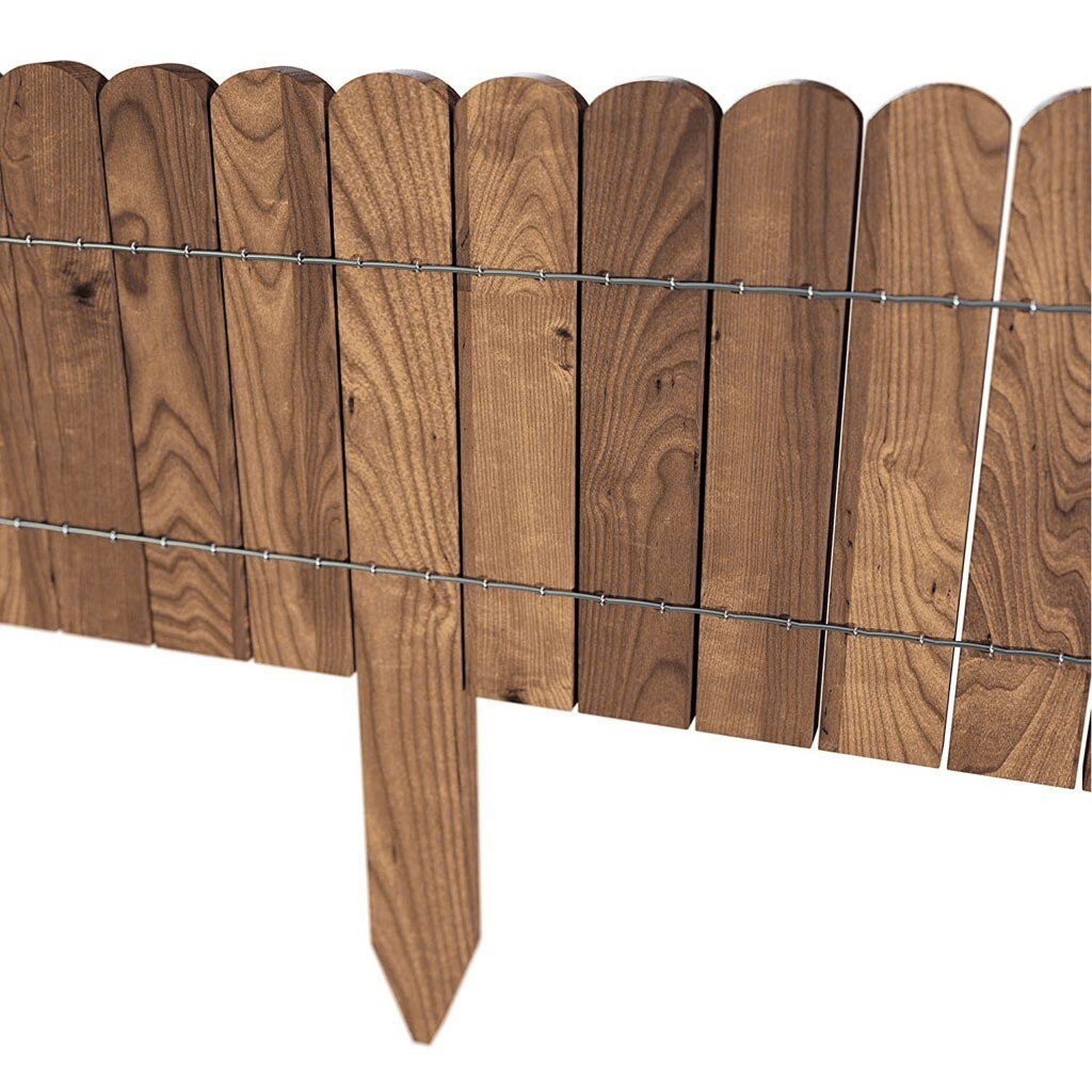 Borde enrollable de madera para decoración de jardín, cerca fácil de enchufar, decoración para jardín al aire libre