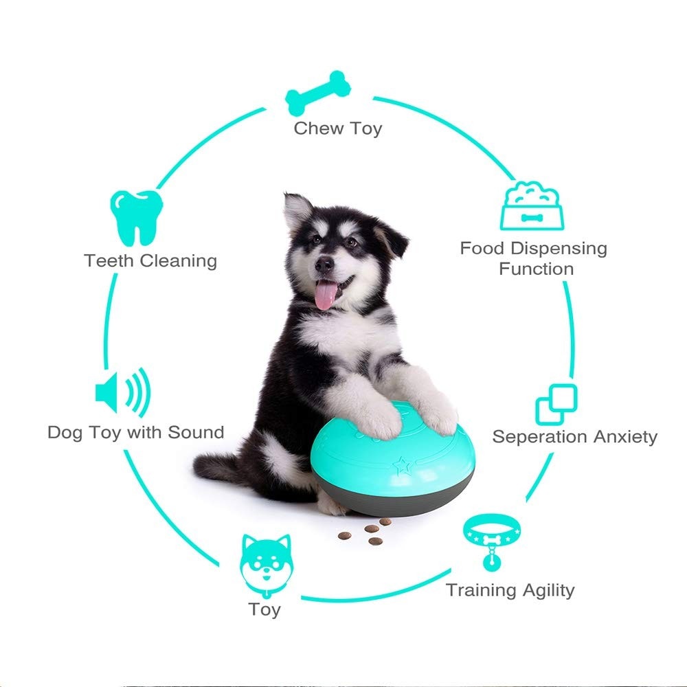Juguete interactivo-dispensador de comida para perros y dispensador de comida lenta productos para perros medianos y grandes productos para mascotas juguetes vocales interactivos para perros de compañía