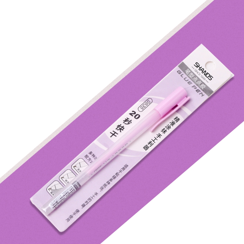 Pen Shaped Glue Stick Transparent Washable Adhesive Glue Pen for DIY Paper Art Crafts Photo Album Cards Making: Purple