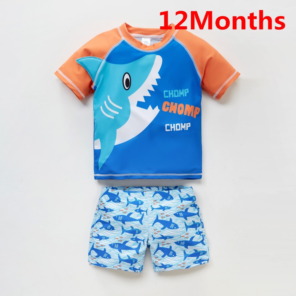 Kavkas-ensemble éruption Guar pour enfants | Maillot de bain avec motifs d&#39;animaux de requin imprimés, de 12 m-8 ans, vêtements de plage, pour bébés garçons: 12Months