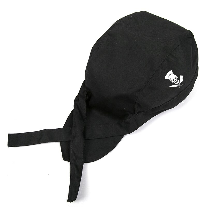 Gorro de Chef Unisex con estampado de calaveras, sombrero pirata para Cocina, Restaurante, camarero, camarero, gorro de trabajo, cantina de Sushi, servicio de comida, gorro de trabajo: 3