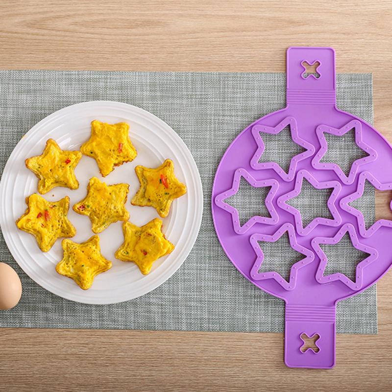 Pancake Egg Ring Maker Nonstick Cooking Tool Round Heart Pancake Maker Egg Cooker Pan Flip Eggs Mold Kitchen Baking Accessories