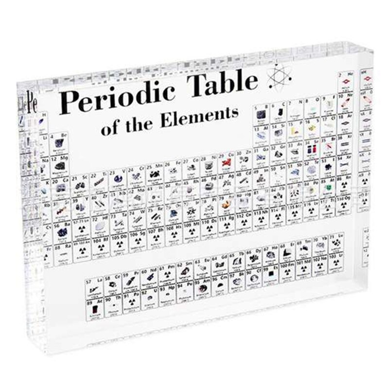 Acrylic Periodic Table Display Kids Teaching School Day Birthday Chemical Elements Display Home Decor Teacher