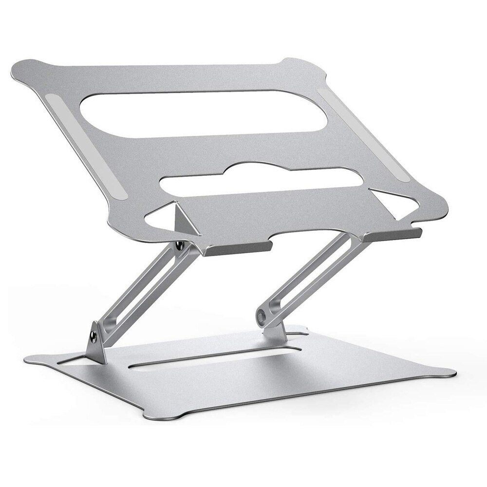 Laptop Stand Silver Aluminum Office Laptop Lift Stand Foldable Portable Laptop Stand Radiator Stand Suitable For 11 To 17 Inc: Silver
