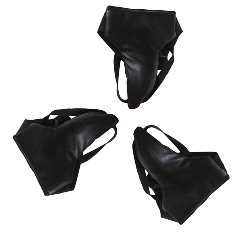 Taekwondo Crotch Protectors Boksen Sanda Protectors Kind Volwassen Bescherming Gear Mvi-Ing: Black