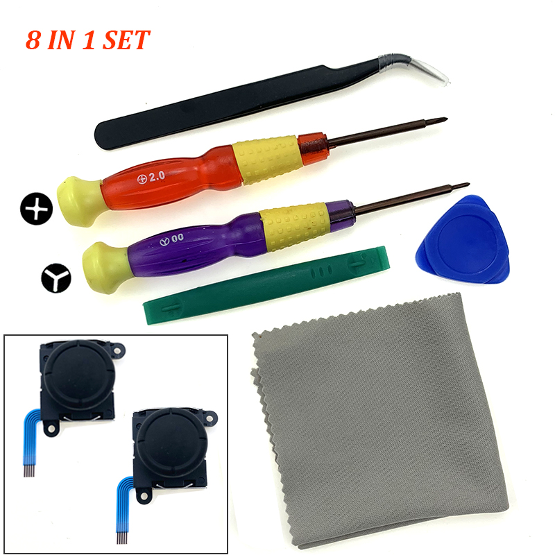 3D Analoge Joystick Duim Links Rechts Sticks Sensor Vervangingen Voor Nintendo Switch Vreugde Con NS Controller Accessoires Met Gereedschap: 8 IN 1 Kit B