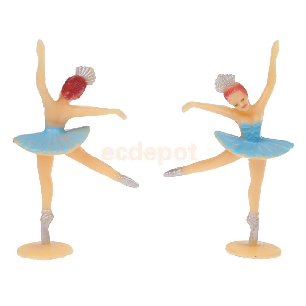 Magideal 12 stk lille ballerina mini ballet pige baby shower favoriserer dåbsfest bord ballerina dekoration håndværk