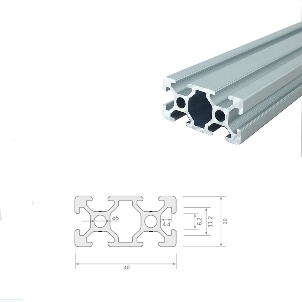 Cnc Machine Onderdelen 2040 T-Slot Aluminium Profielen Extrusie Lineaire Gids Voor Werkbank 100/150/200Mm