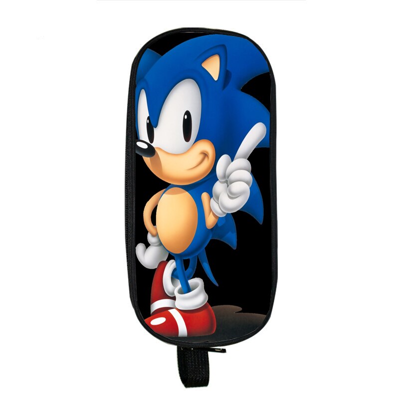Sonic nowy dwuwarstwowy piórnik dla dzieci studenci piórnik na prezenty dla dzieci śliczna torba na materiały piśmienne chłopcy dziewczęta piękny pokrowiec na długopis: 6