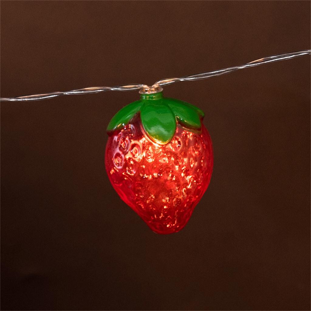 Tira de luces LED para frutas, fresa roja, decoración para habitación de niños, lámpara impermeable, Lámparas de jardín, 3,2: RD
