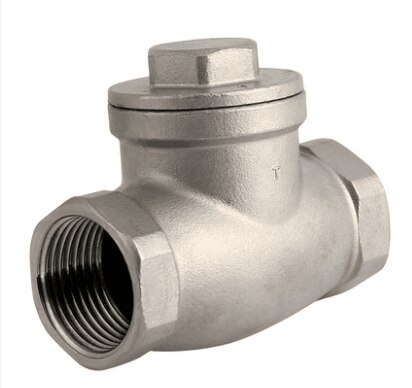 stainless steel switch check valve 2 inch thread DN50 SS304 201 316L 2 way water swing check valve
