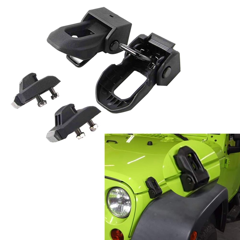 Para jeep wrangler jk jl 2007-2019 capô bloqueio do carro capô acessórios de modificação