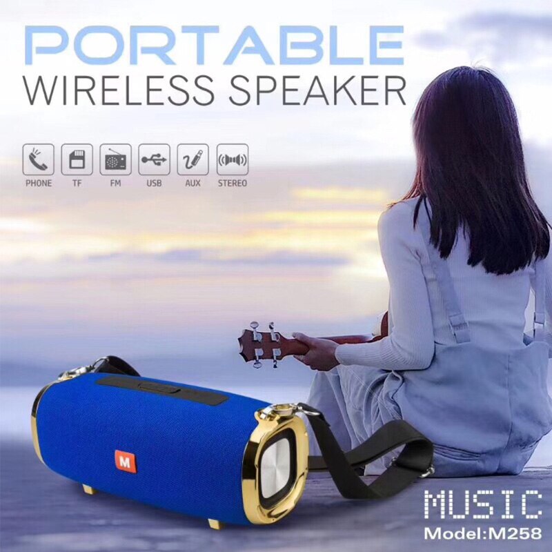Wireless Bluetooth Speaker Outdoor Portable Subwoofer Colum 3D Stereo Soundbar 4000mAh Battery Music 48 Hours FM / Aux / TF