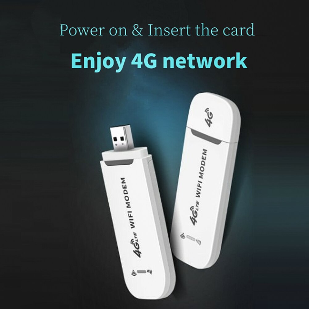 4G LTE High Speed Router Dongle Adapter Stick White 150Mbps WiFi Modem Universal Network Card Wireless USB Small Unlocked