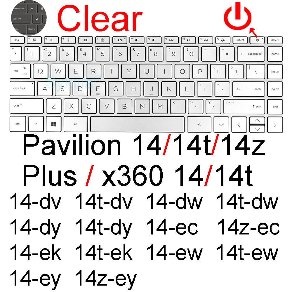 Funda de teclado para HP Pavilion 14 14-eh 14-cd 14-ab 14-ce 14-bp 14-ba 14-al 14-e 14- n 14-r dv4 dm4 funda protectora de silicona: Azul