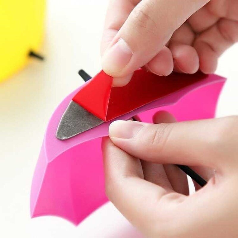 3Pc Opslag Haak Creatieve Paraplu Vorm Kleurrijke Sleutel Hanger Holder Thuis Slaapkamer Muur Decoratie Accessoires Belasting Gewicht 0.2Kg