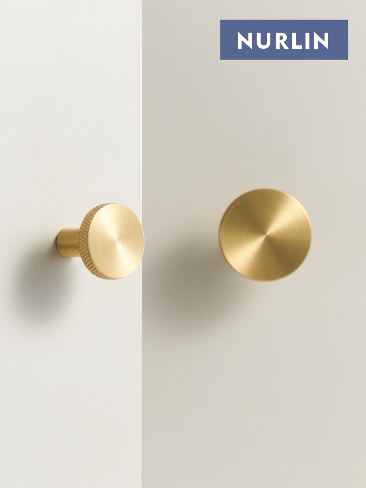 Nurlin Schrankknöpfe aus massivem Durcheinander mit Rändelmuster, mattes Antikmessing, Schwarz-Weiß-Gold, Schrankgriffe, Zauberstab- und Badezimmerhaken