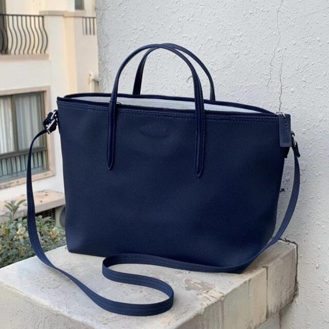 nueva mujer medio cocodrilo bolsos de hombro Tote Commuter mensajero bolsa de momia francés bolso de compras bolso de mujer de verano: Navy Blue