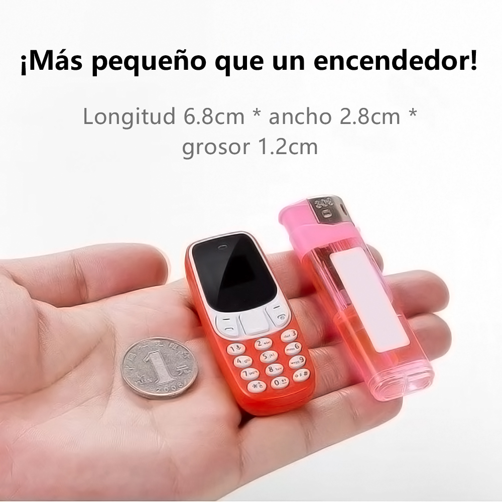 BM10 Mini telefono cellulare 2 SIM Card Auricolare Bluetooth Cambia voce Registrazione vocale a bassa radiazione Piccolo cellulare multilingue