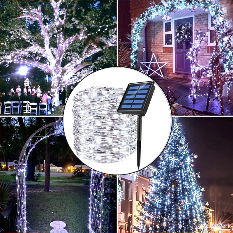 Solar--Lichterkette für Höhle Außenbereich, wasserdicht, 8 Modi, 50/100/200/300 LEDs, für Weihnachten, Innenbereich, Haus, Garten, Party, Terrasse, Baumdekoration: veränderbar / 350W