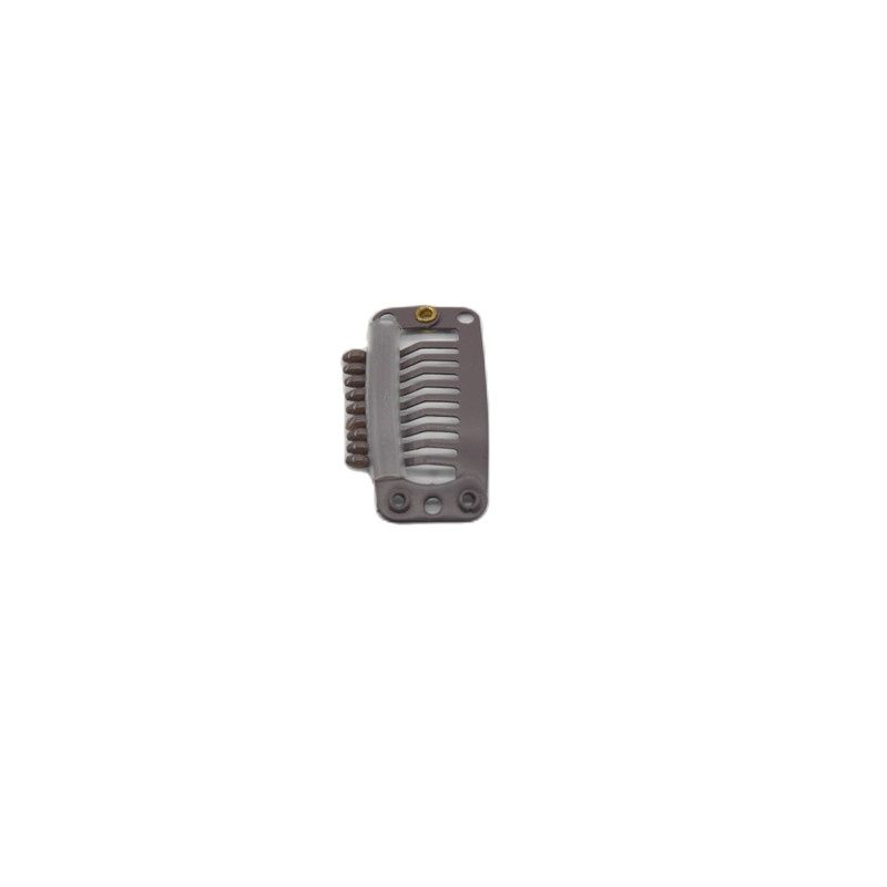 Peigne à 9 dents en acier inoxydable, Clip de perruque pour tissage/tissage à la Machine, accessoires d&#39;extensions de cheveux, 3.2cm, 50 pièces/sac: Dark Brown