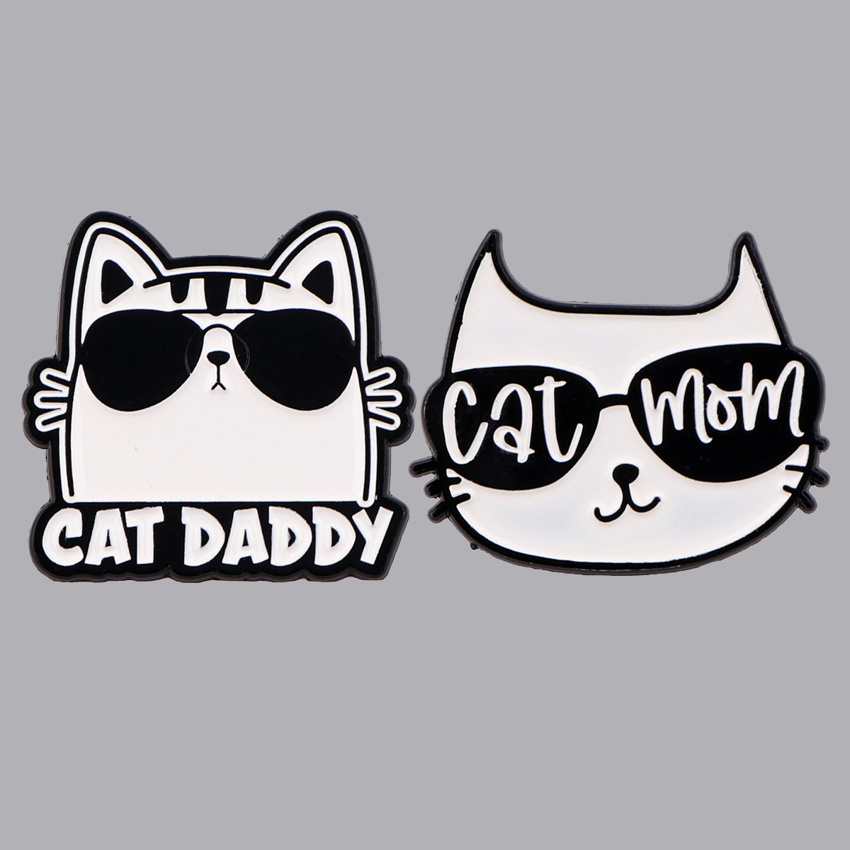 Broche en émail chat Cool, citations amusantes, broches de revers, Badge sur sac à dos, accessoires pour vêtements, bijoux à la , pour papa et maman
