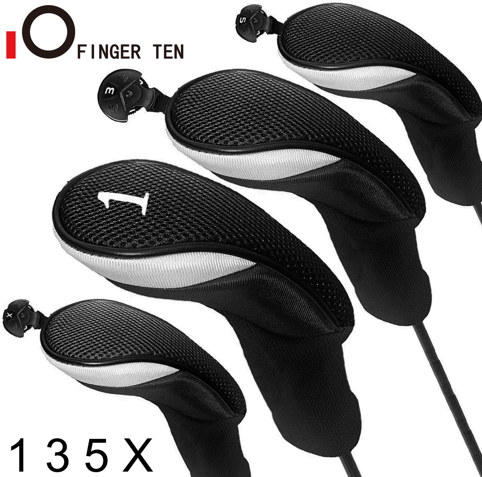 4/3/1 Pcs Set Golf Club Head Covers for Woods Clubs Headcover 1# 3# 5# Driver Fairway Hybrid Golfing Trainer Cover