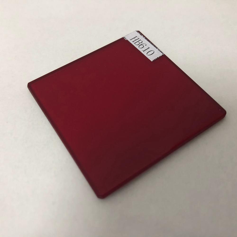 Størrelse 60 x 60mm og 1mm tyk gennemsigtig ir-stråle fra 600nm bølgelængde rød-ir-passfilter