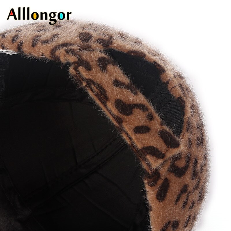 Winter Baseball Cap Women Leopard print Wool Parent-child Caps child Snapback kids hat hip hop