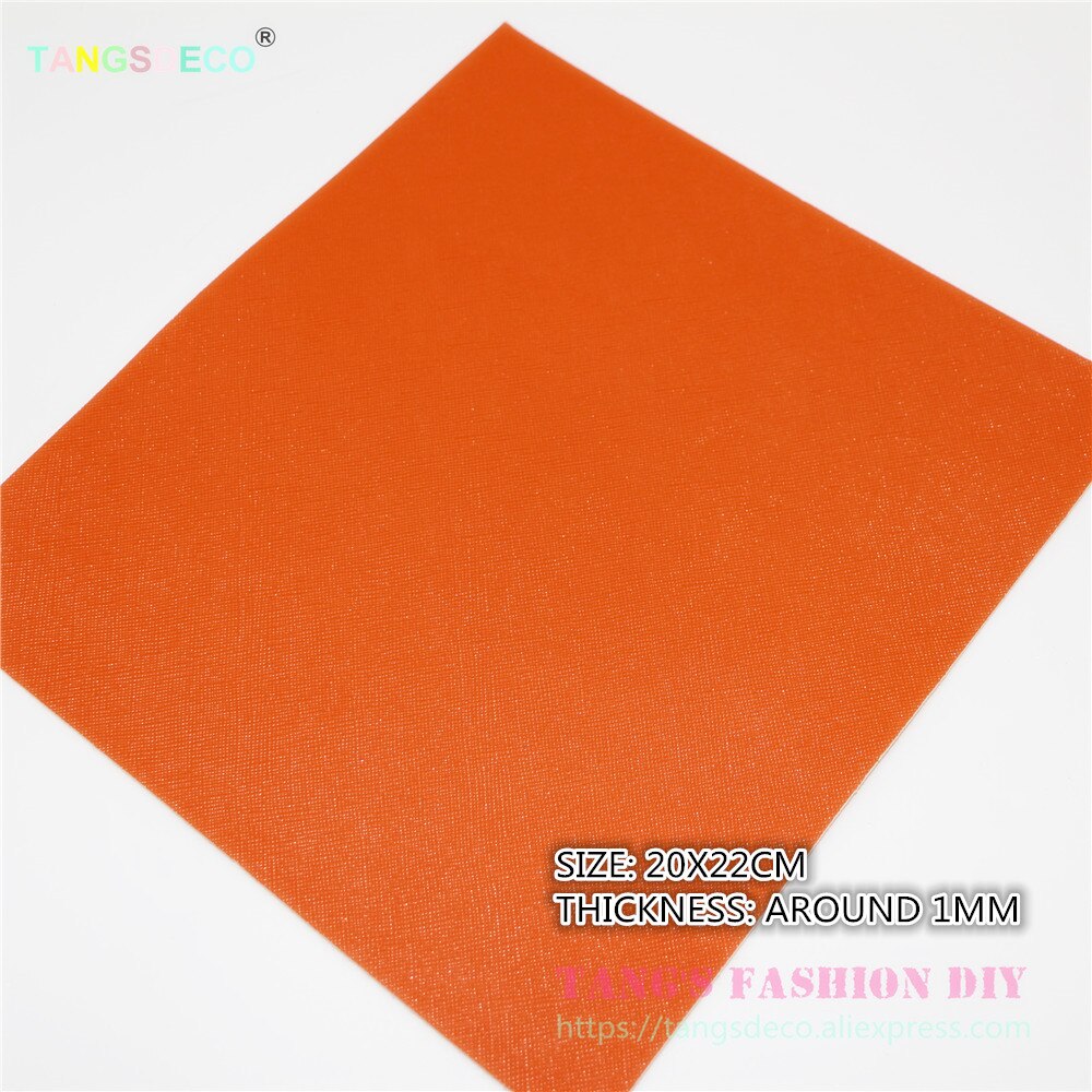 6 stk - 20 x 22cm mix stil orange farve mix pu læder sæt/syntetisk læder kunstlæder