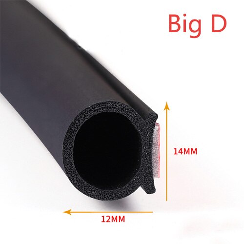 2Meter Auto Afdichting P Z D Type Automotive Deur Tochtstrip Deur Rubberen Afdichting Strip Auto Geluidsisolatie Auto Rubber afdichting Voor: 2M Big D